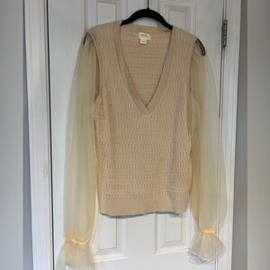 Cream Anthropologie Sweater (XL)